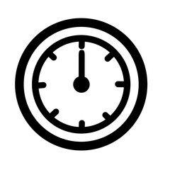 Office Clock Icon Symbol in Graphic Media - Vector Design for Professional Environment