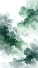 Abstract cloud formations in shades of teal and gray