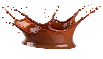 Chocolate liquid splash, crown-like shape