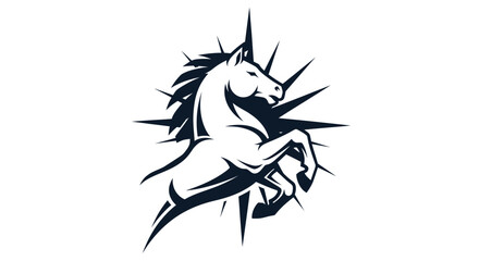 Majestic White Horse Logo Design.