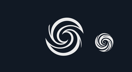 Abstract swirling vortex design element.
