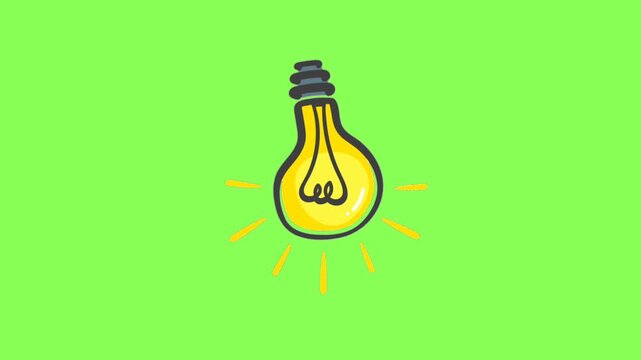 light bulb on green background