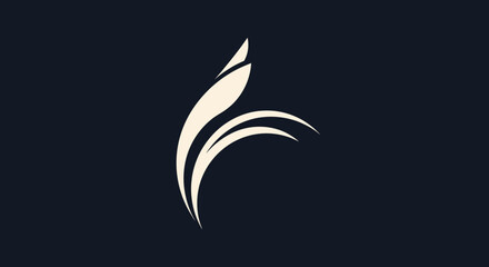 Abstract design elegant flowing lines minimalist artistic organic shape.