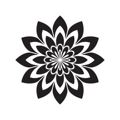 Decorative Circular Mandala Illustration Isolated on White