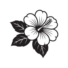 Tropical Floral Design Isolated on White