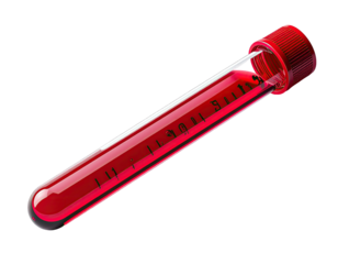 Red liquid in a clear test tube (2)