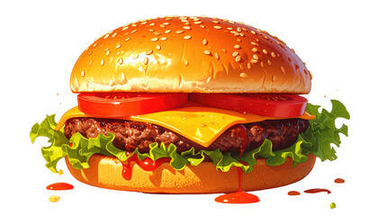 Delicious juicy burger