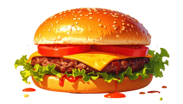 Delicious juicy burger