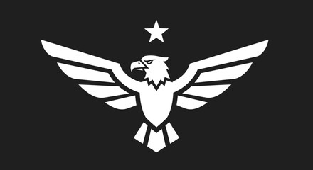 Eagle Emblem with Star: A Symbol of Freedom and American Identity.