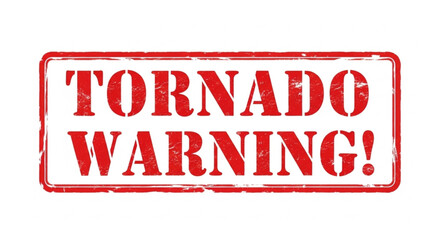 Tornado Warning Stamp Be Prepared for Severe Weather Alerts and Safety Measures