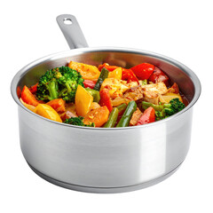 Stir-fry in a stainless steel pot