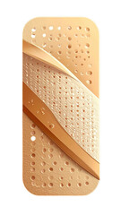 Beige adhesive bandage, close-up, graphic
