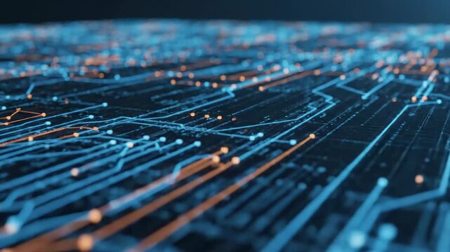 Abstract Circuit Board Illustrating Technological Communication Prob4