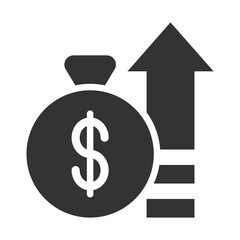 Capital Icon Glyph Style. Vector Illustration Design