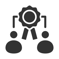 Competition Icon Glyph Style. Vector Illustration Design