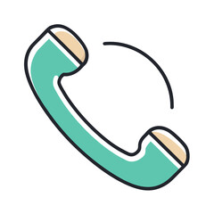 Stay Connected with this Simple Phone Icon, Essential for Contact Pages and App Designs, Perfect for Communication Themes and Customer Service Graphics