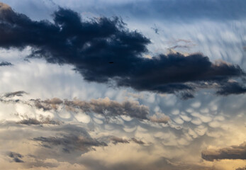 clouds in the sky at sunset