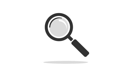 Magnifying glass icon illustration, representing search, investigation, and discovery