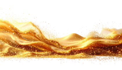 Golden liquid flowing in wavy patterns