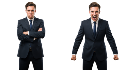 Man showing anger and frustration