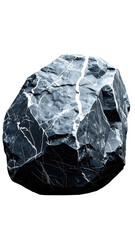 Rough, gray rock with white veins