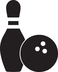 Bowling Pin Ball Sport Game Recreation Activity Strike Spare Leisure Vector Icon