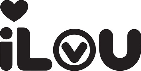 I Love You I Heart You Symbol Message Text Expression Emotion Love Vector