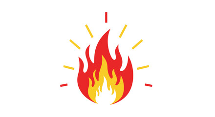 Fiery flames of vibrant red and yellow colors burning brightly.