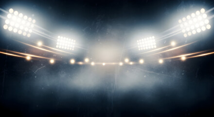Experience the Thrill with Stunning Stadium Lights Perfect for Sports Ads or Event Promos, Ready to Capture the Energy and Excitement of the Game Night