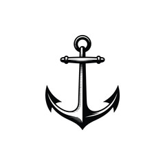 Classic anchor nautical symbol illustration