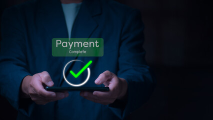 Online payments and financial technology with digital marketing, mobile banking, electronic transactions, fintech business, and secure e-payment systems