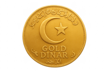Gold dinar islamic currency symbol money investment