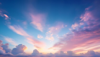 Obraz premium Pastel Skies Sky Background With Sunrise
