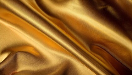 Fototapeta premium Golden Silk Fabric Texture Close Up
