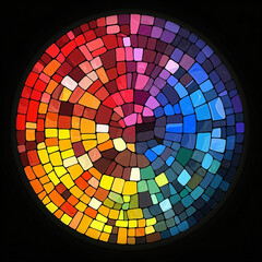 Fototapeta premium A circle with the glow quot in the dark