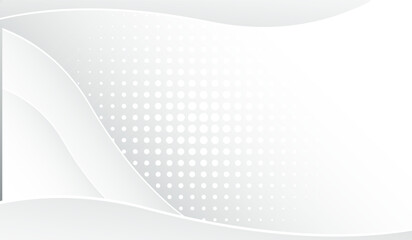 Abstract  Modern, minimalistic abstract design features a gradient of gray tones and soft wave patterns with dots, evoking a sense of tranquility, elegance, and understated sophistication.