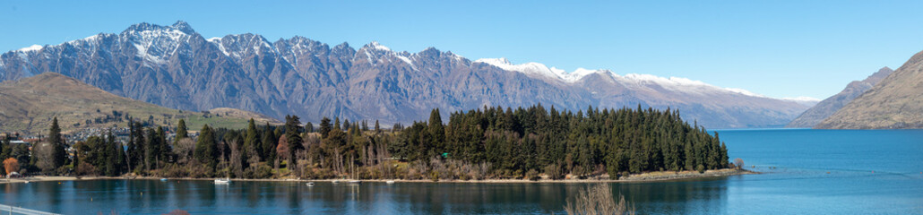 Picturesque Lake Wakatipu panorama, New Zealand