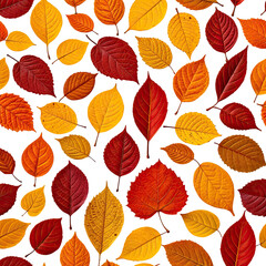 Obraz premium Vivid Autumn Leaves on Black. Colorful foliage, texture, pattern, background