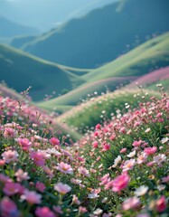 Blooming Meadow in Rolling Hills
