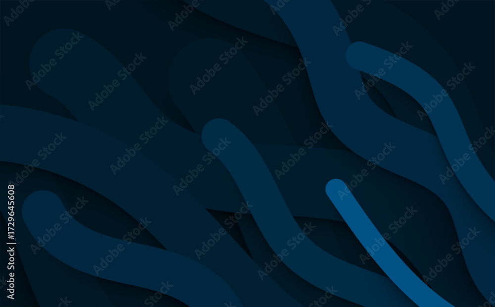 Wall mural blue abstract wave background with smooth flowing lines and elegant texture