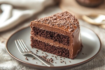 Rich chocolate fudge cake slice decadent dessert indulgence delicious sweet treat