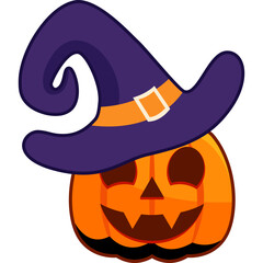 halloween pumpkin with hat