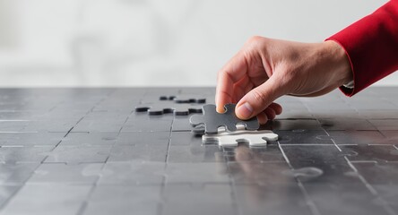 Putting the final piece of the puzzle, concept of completion