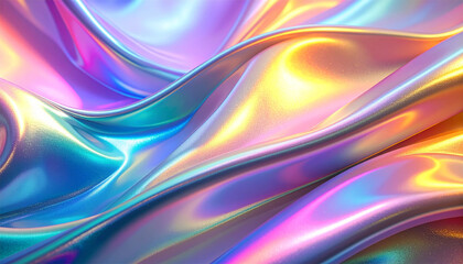 Colorful abstract waves flowing in a smooth digital background