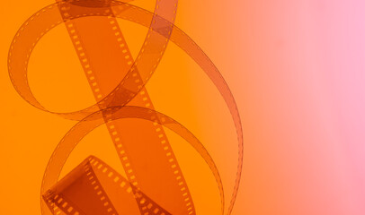 cinematic abstract colorful background with filmstrip