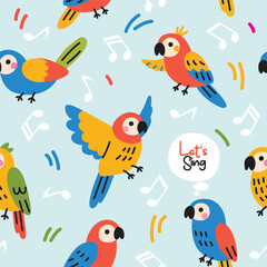 Colorful Parrot Pattern 