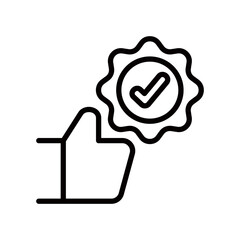 Approval line icon