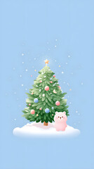 cute_christmas_theme, generation AI 