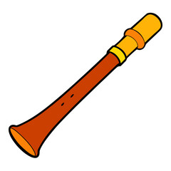 flute isolated on white background