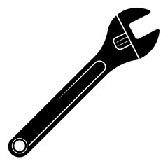Adjustable Wrench Vector Illustration Tool for Repair and Construction Projects